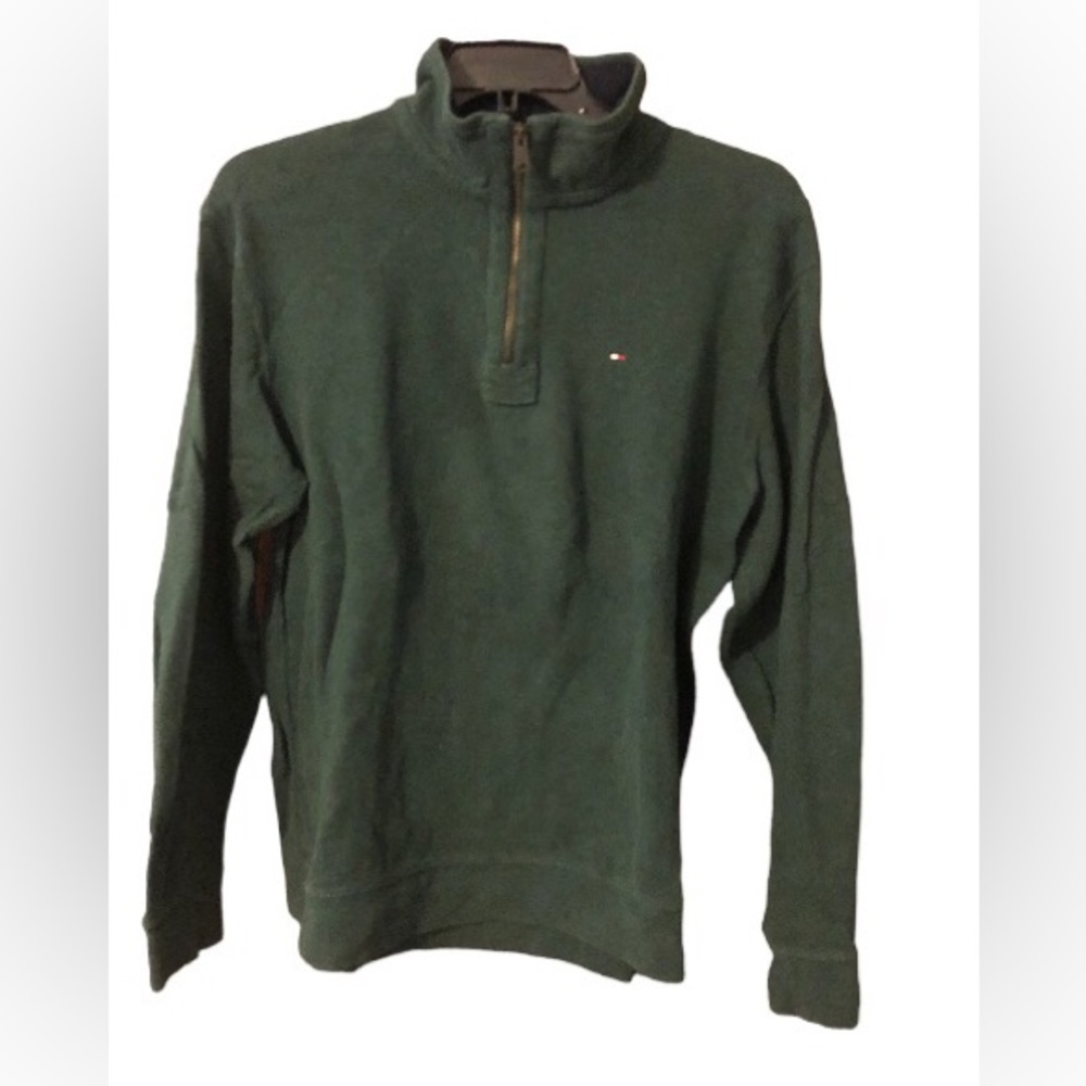 Tommy Hilfiger 1/4 zip forest green sweater, XL